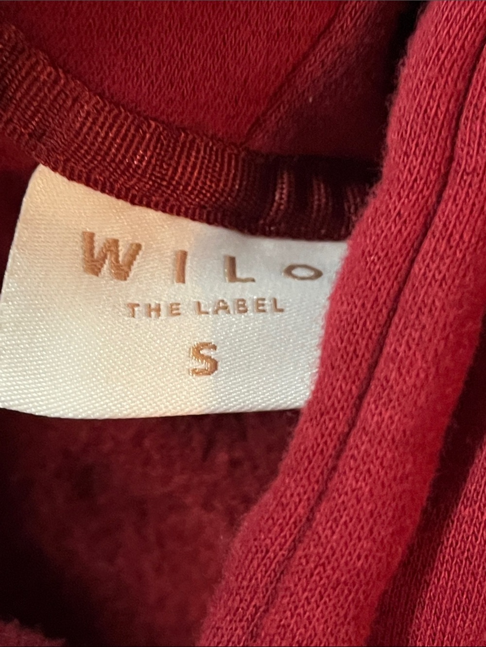 WILO WELLNESS CLUB Maroon Hoodie Sweatshirt
Puff print logo
SMALL - Picture 5 of 8